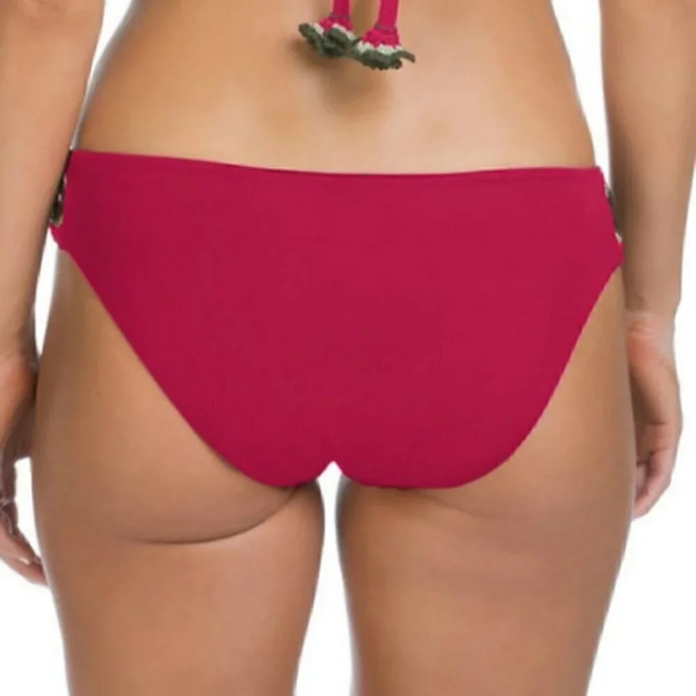 NWT BECCA Medina Split Tab Crochet Swim Bottom